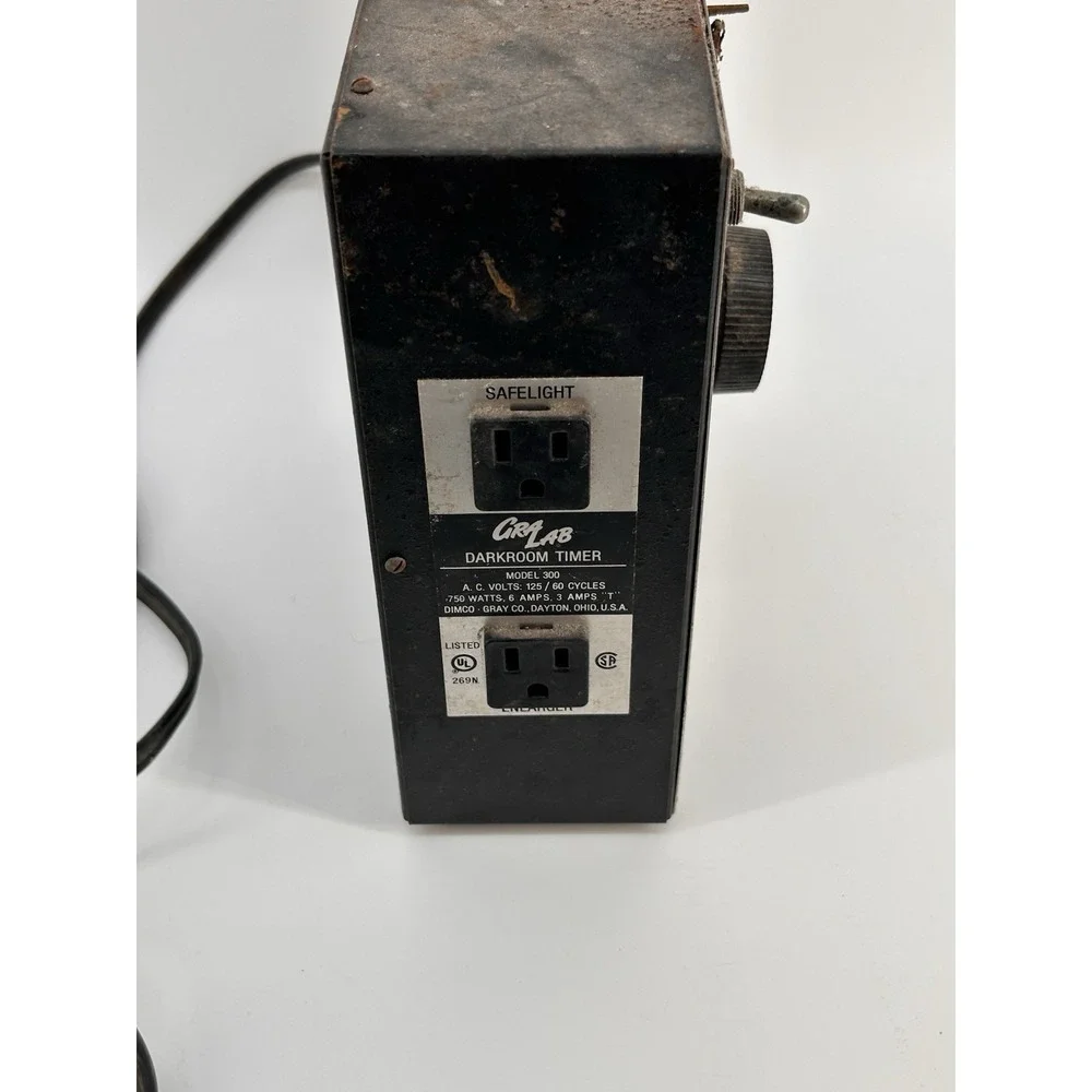 Vintage Gralab Mod#300 Dark Room Photography Timer Metal Black Analog